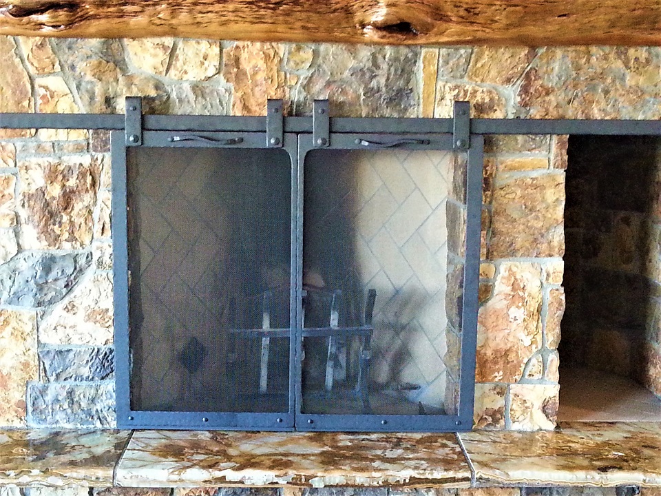 fireplace door